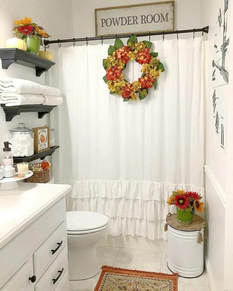 Red and yellow fall wreath