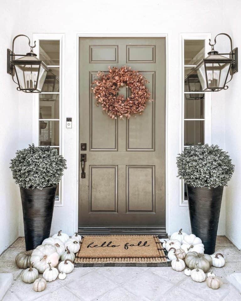 Rusted eucalyptus wreath