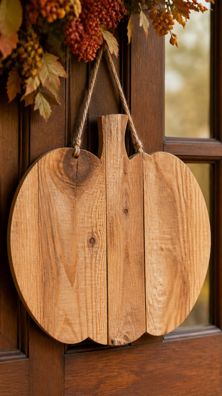 Rustic Natural Wood Pumpkin