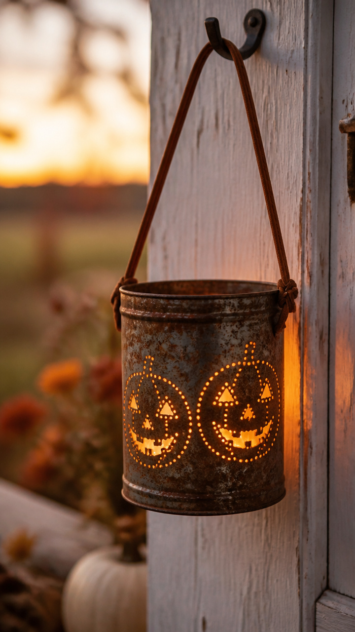 Rustic Tin Can Lantern