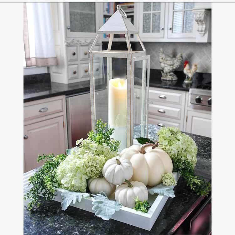 Rustic Wooden Lantern Centerpiece