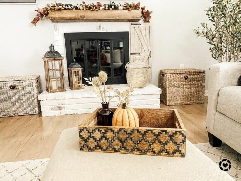 Rustic wooden lanterns