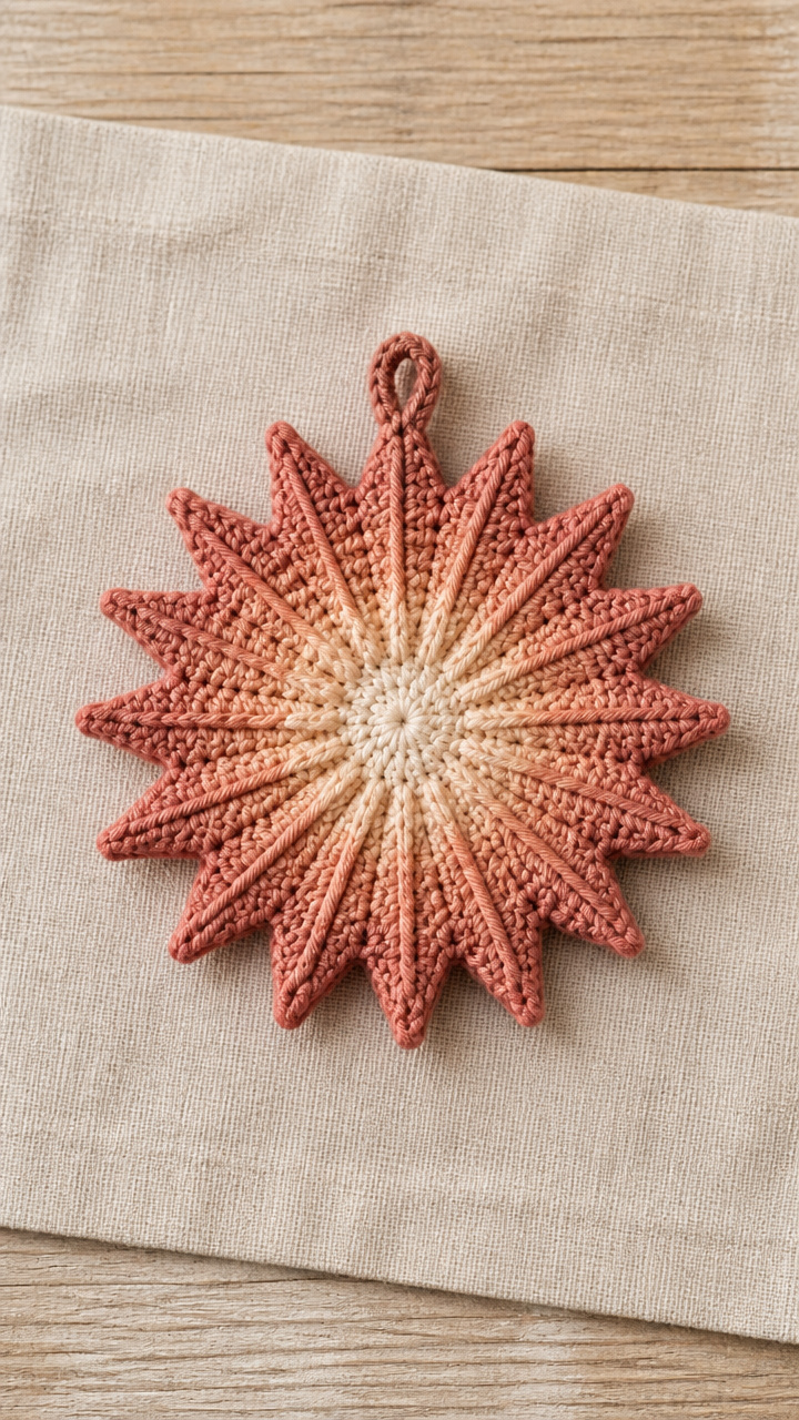 Starburst Badge Charm crochet pattern