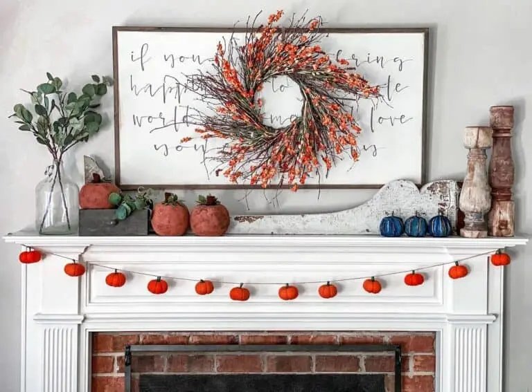 Twig Wreath with Red Flowers