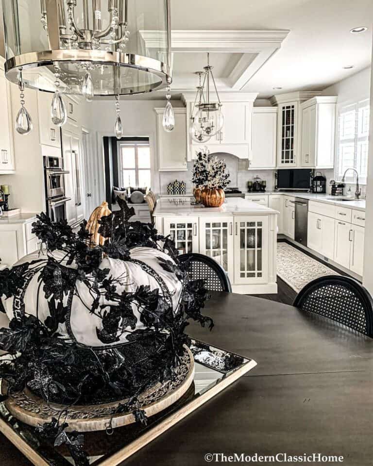 White Kitchen, Black Accents