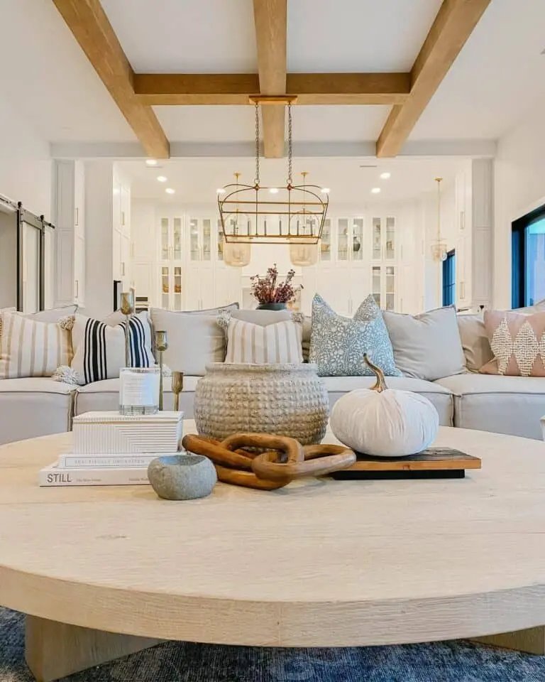 White Pumpkin and Brass Accents