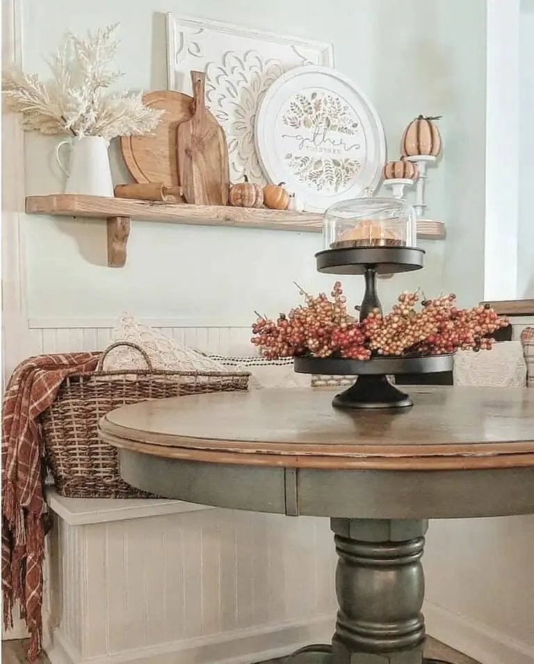 Wicker basket with white pillows