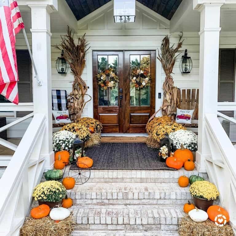 Wood door with glass