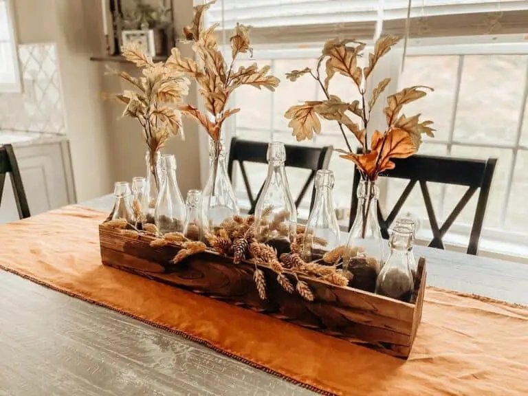Wooden Crate Autumn Centerpiece