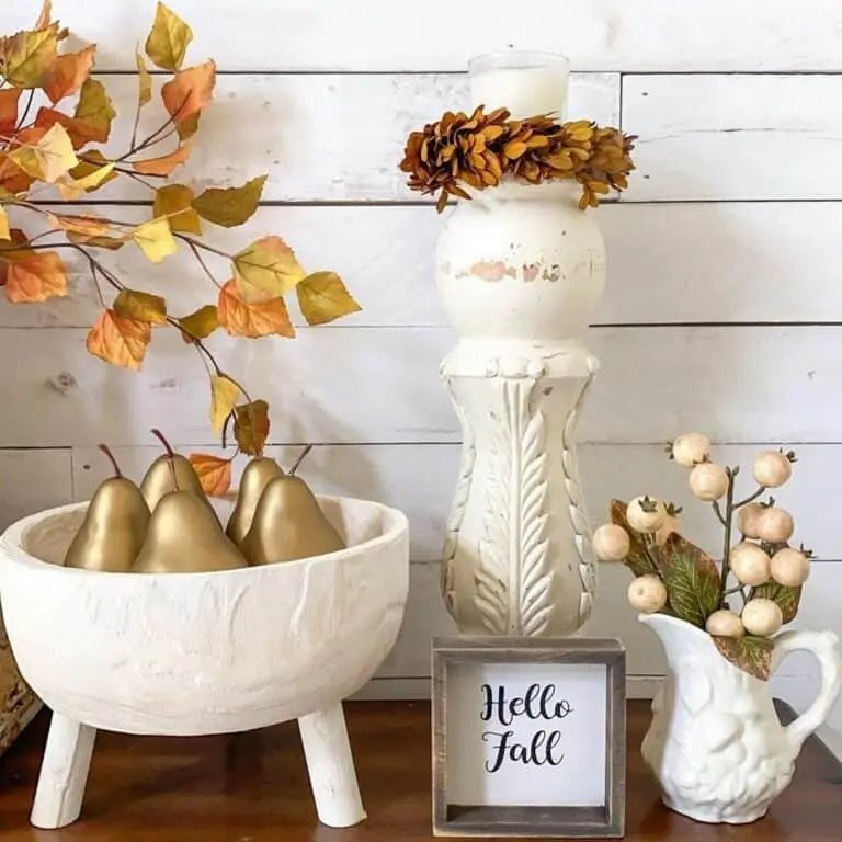 Wooden fall centerpiece