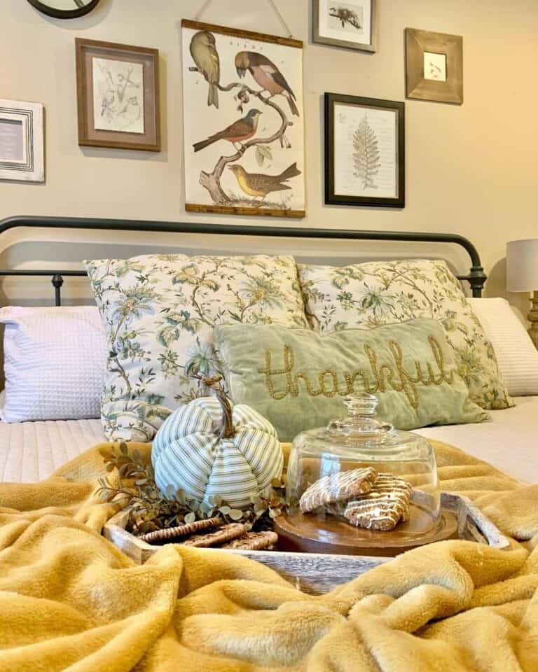 Yellow green bird decor