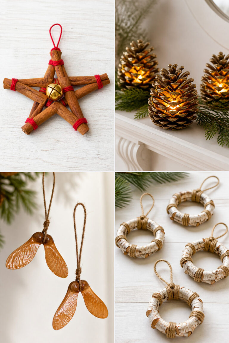 13 DIY Christmas Ornaments Using Natural Materials