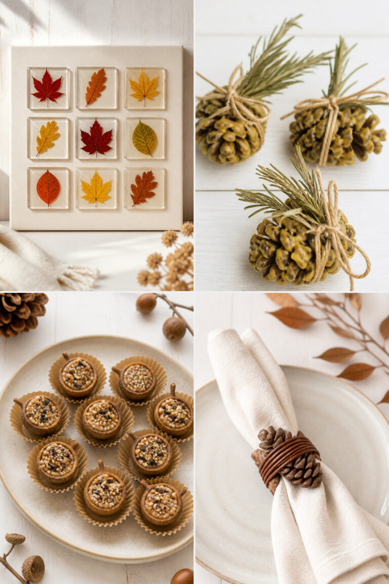 15 Easy November Crafts Using Leaves, Pinecones, and Acorns