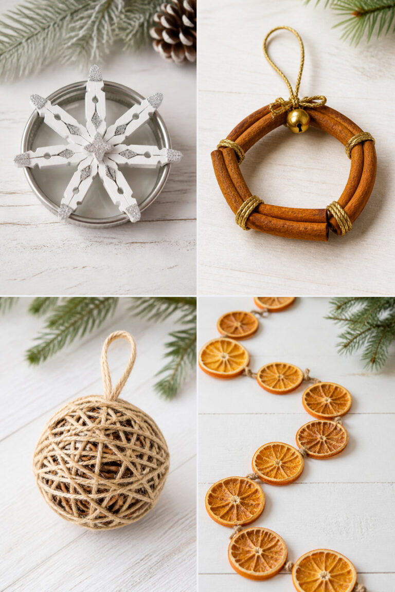 15 Rustic DIY Christmas Ornaments for a Farmhouse Tree