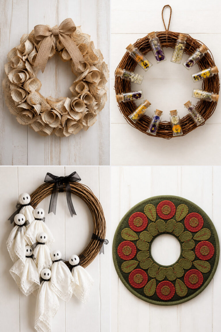 15 Vintage Halloween Wreath Ideas for a Nostalgic Front Porch