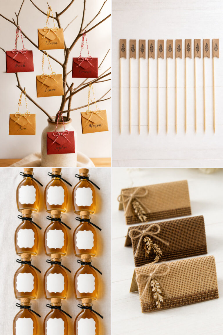17 DIY Thanksgiving Place Card Crafts for the Dinner Table