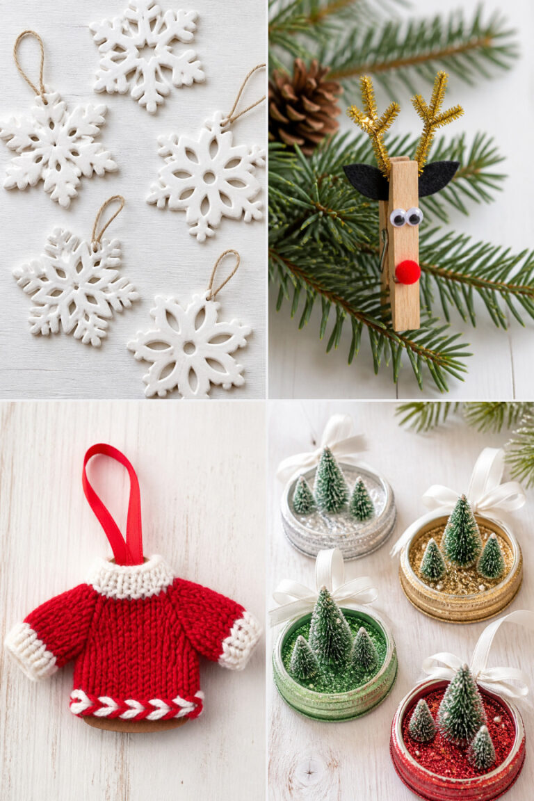 17 Homemade Christmas Ornaments Using Dollar Store Supplies