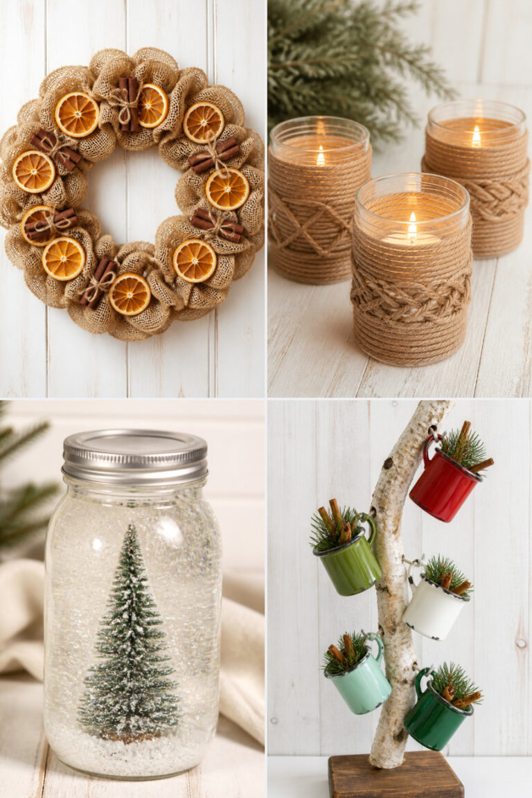 17 Rustic Christmas Crafts for a Cozy Farmhouse Home