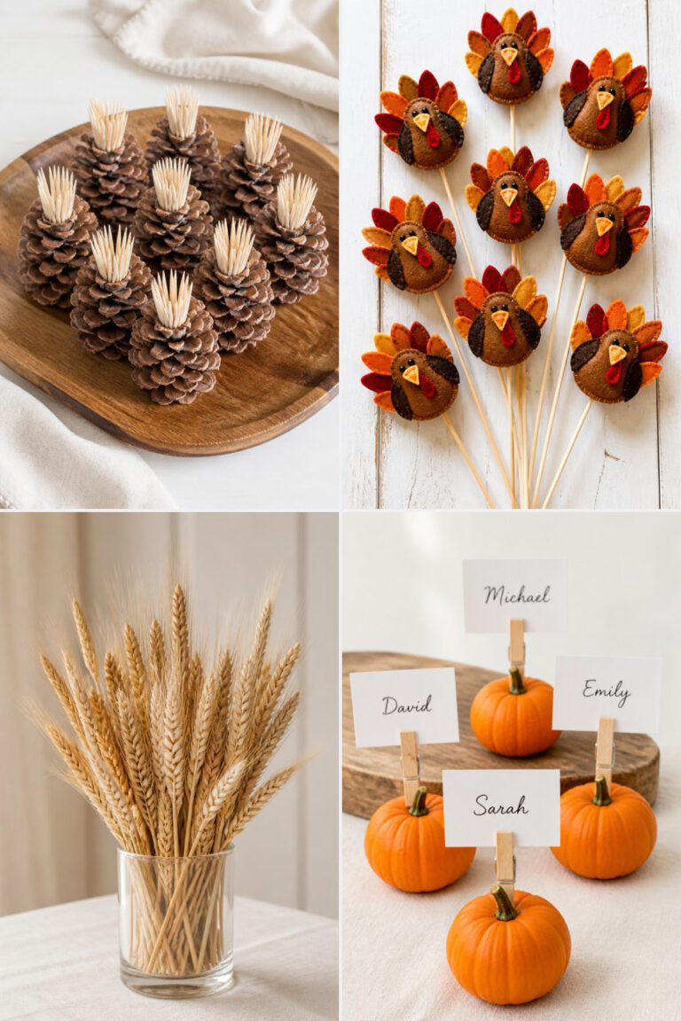 21 Easy DIY Thanksgiving Table Crafts for a Cozy Fall Gathering