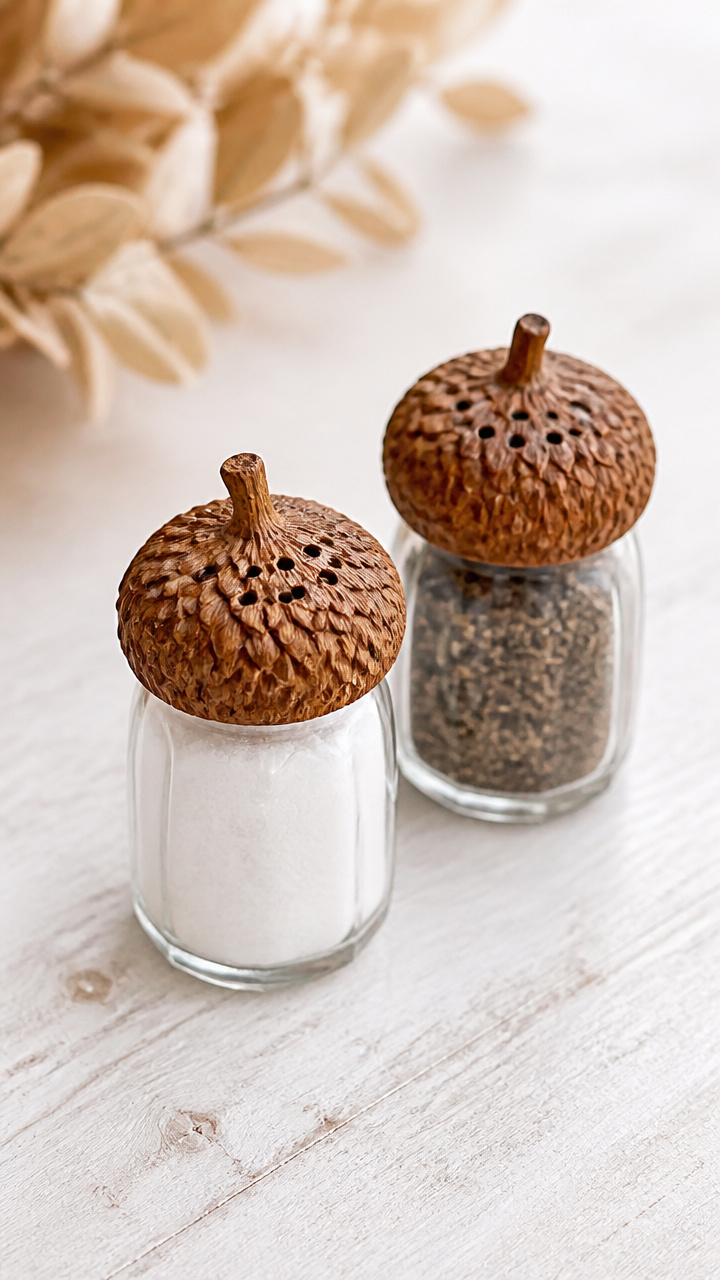 Acorn Cap Salt Shakers