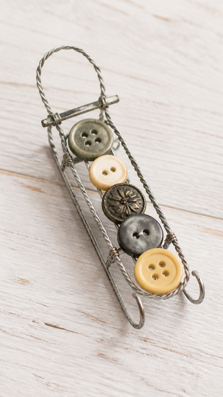 Antique Button Sled