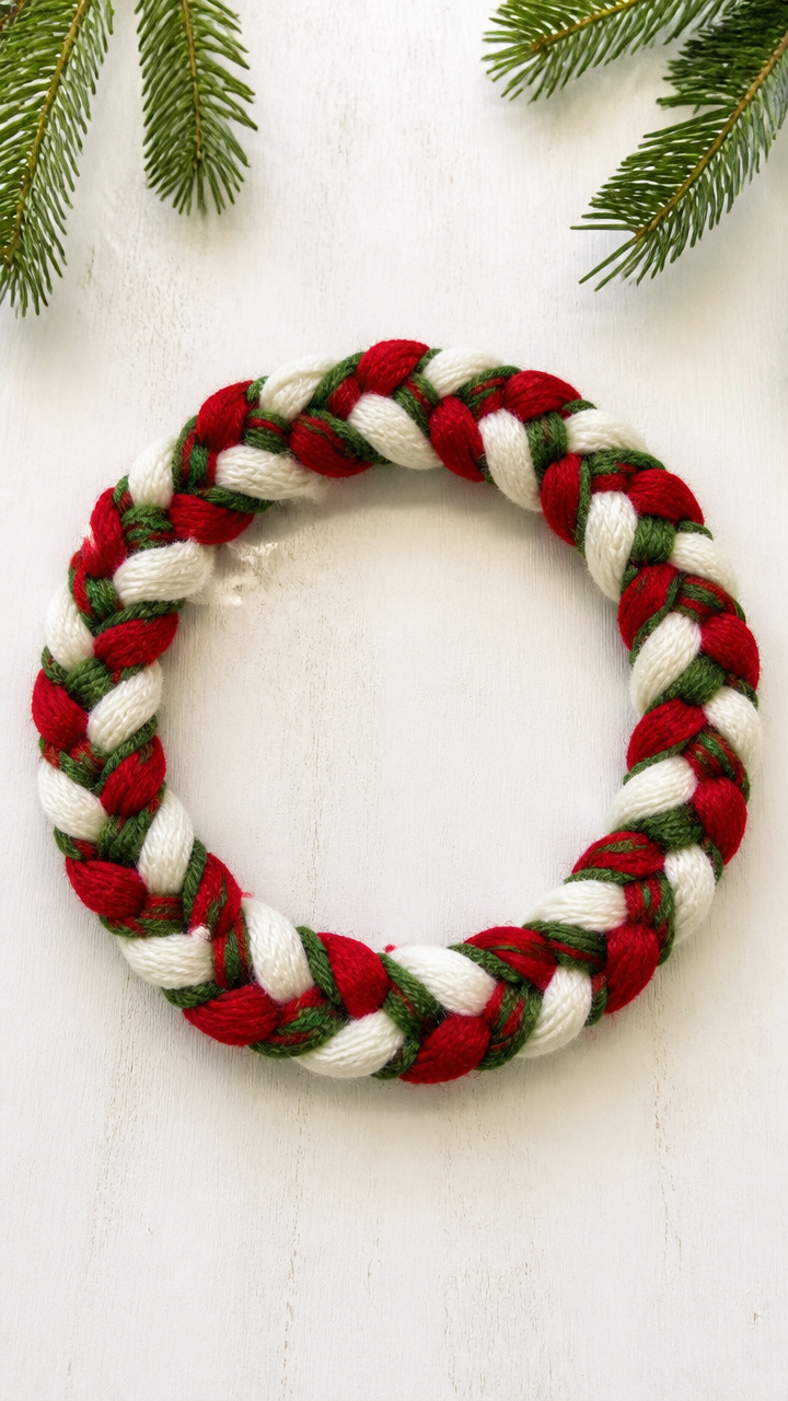 Braided Yarn Wreath Base