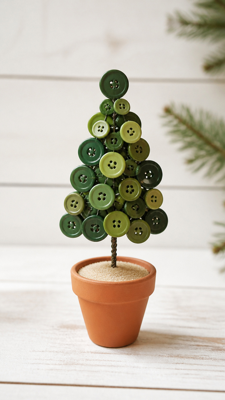 Button Tree in Mini Pot