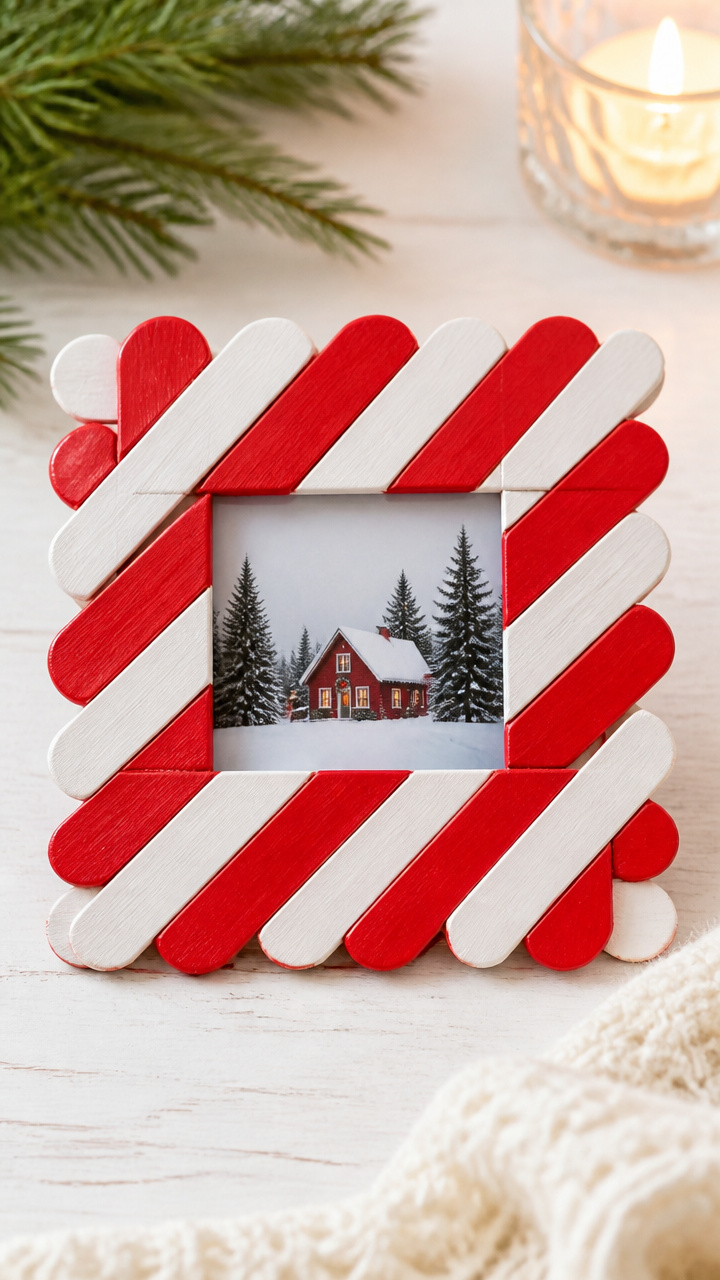 Candy Cane Decor Frame