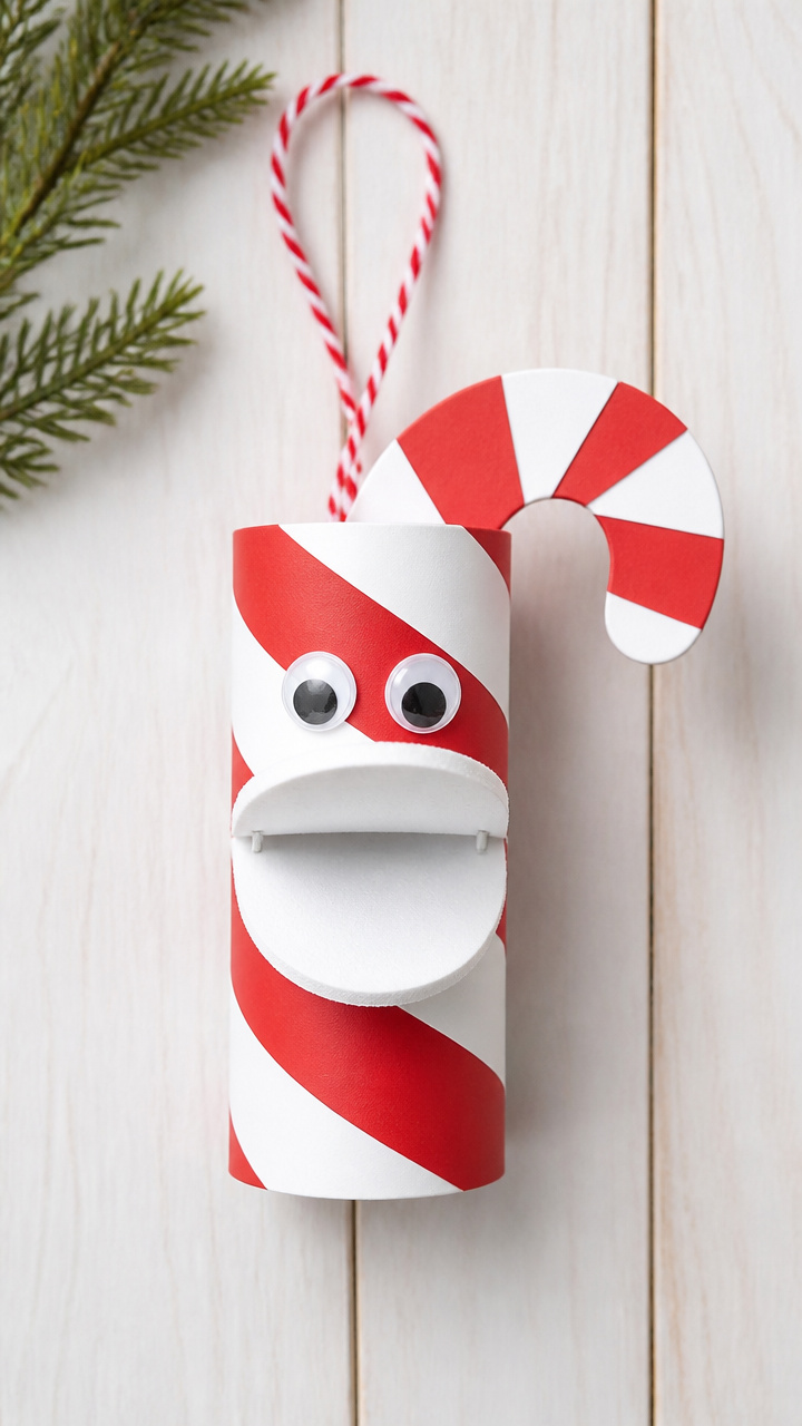 Candy Cane Puppet Ornaments