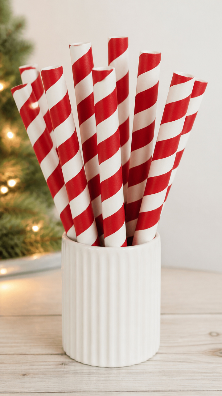 Cardboard Roll Peppermint Stems