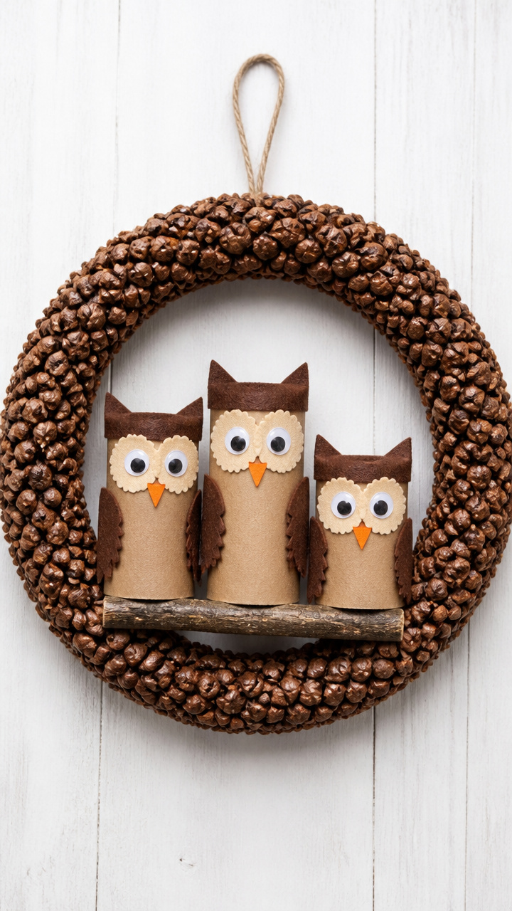 Cardboard Tube Owls