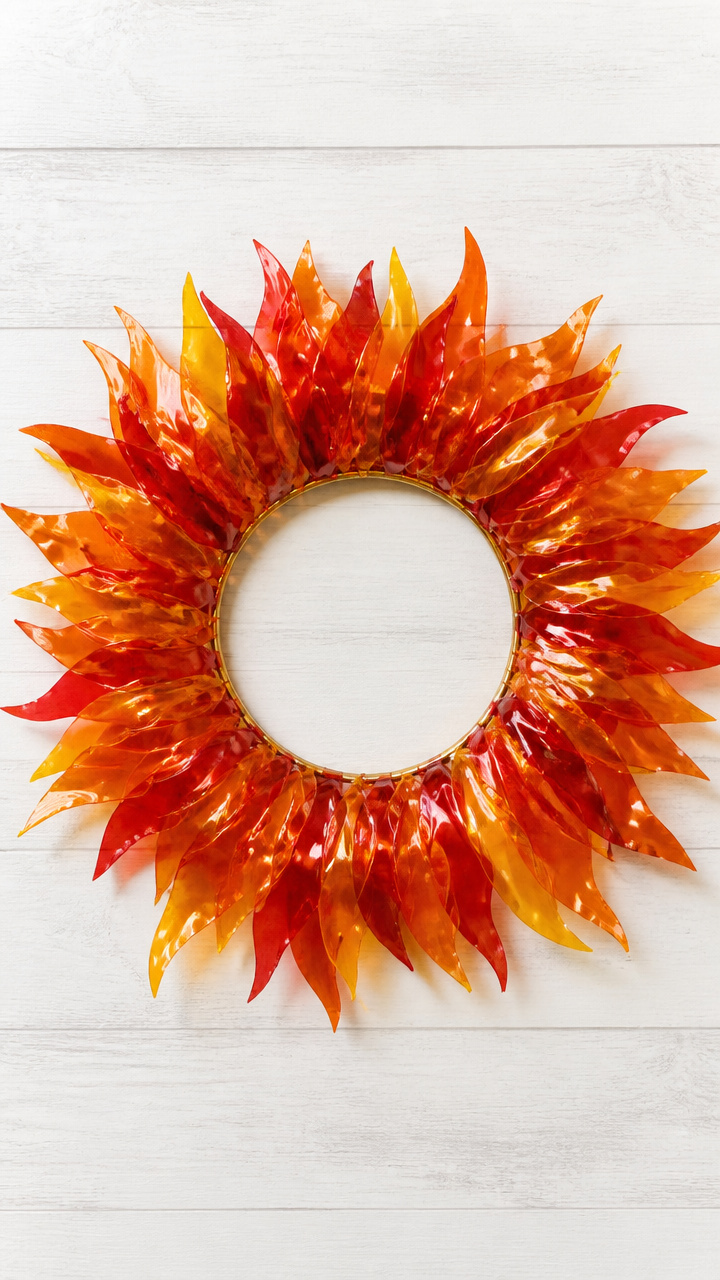 Cellophane Flame Wreath