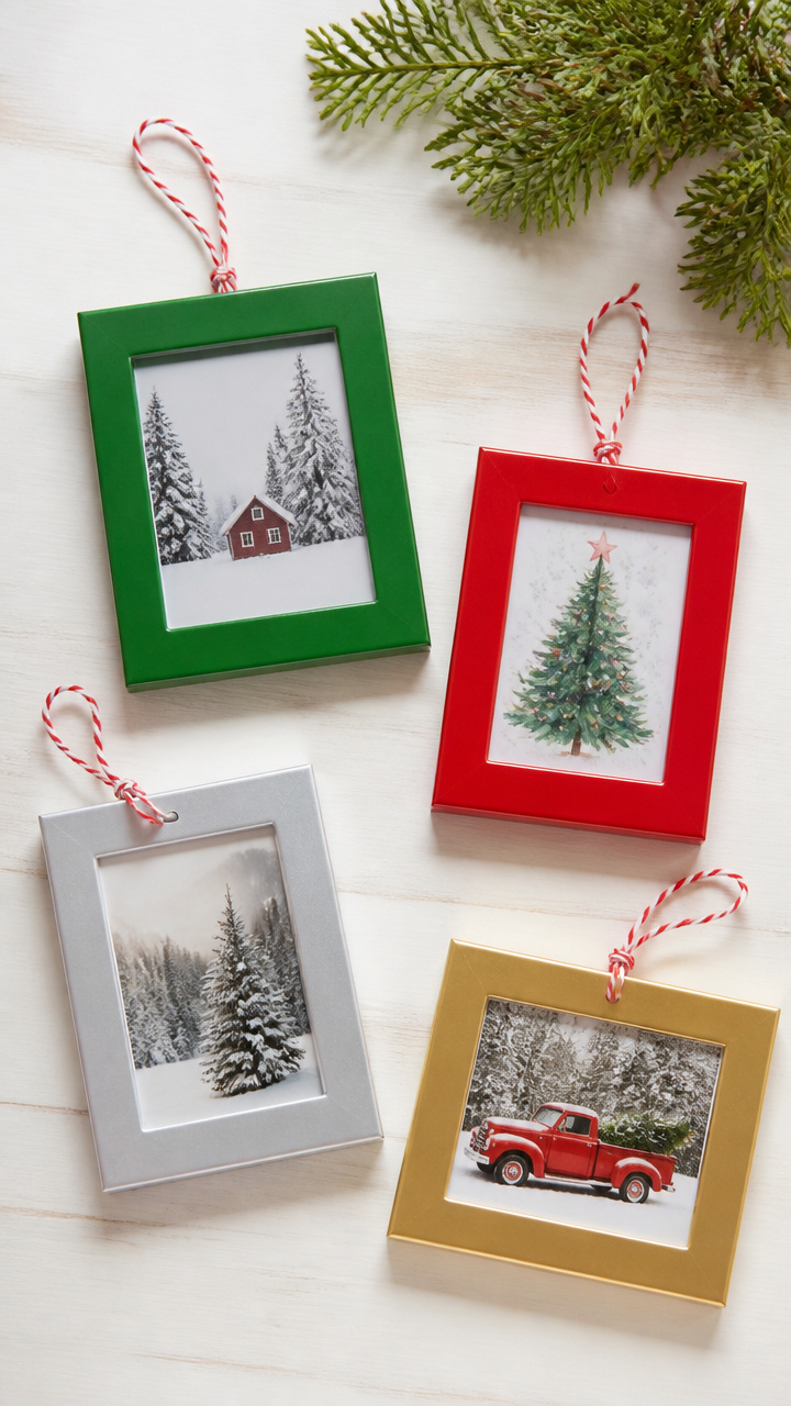 Cereal Box Ornament Frames