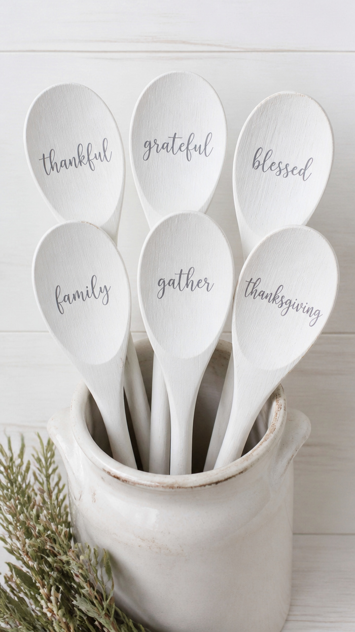 Chalk-Painted Wooden Spoons