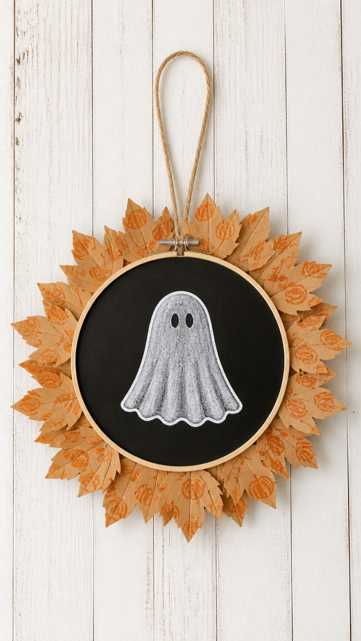 Chalkboard Paint Ghost Sign Wreath