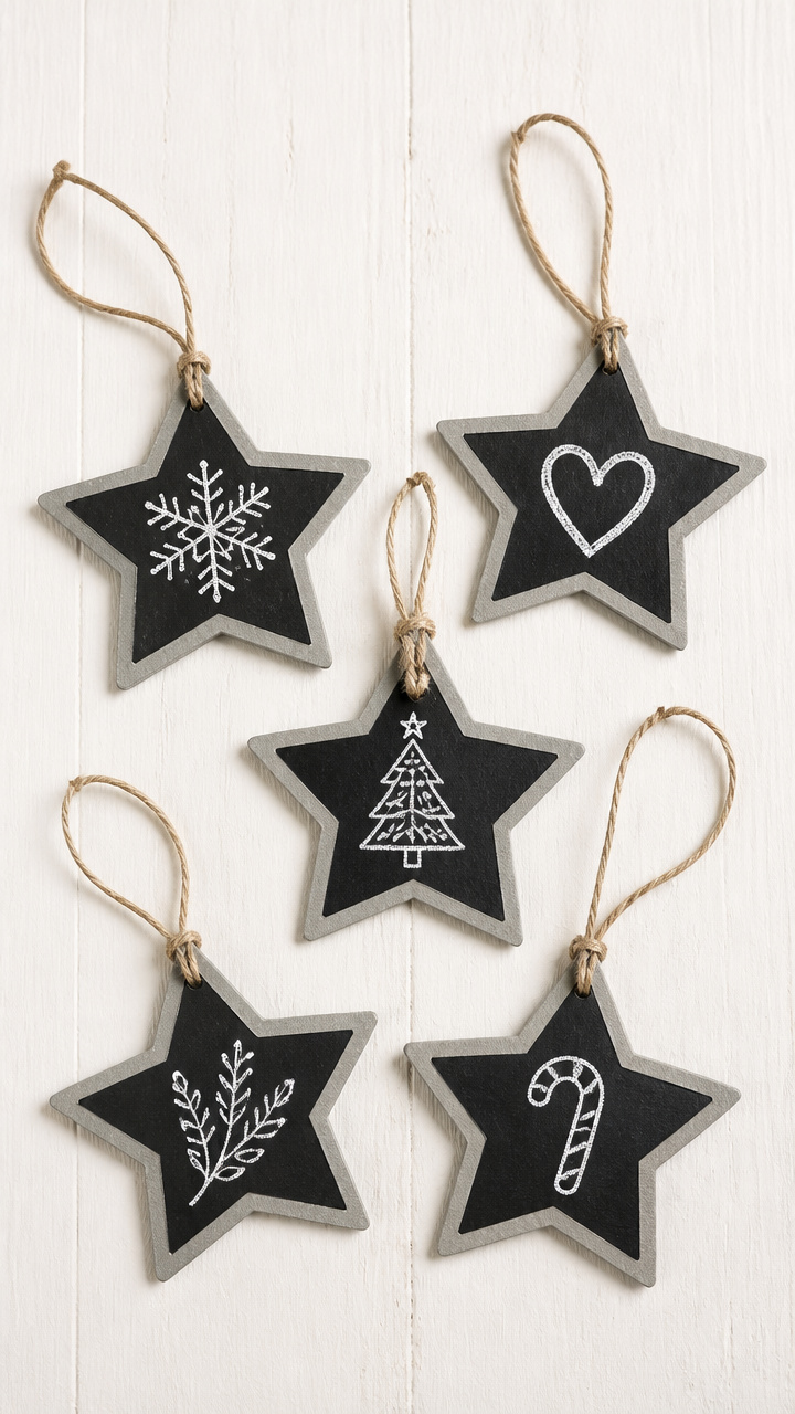 Chalkboard Paint Star Tags