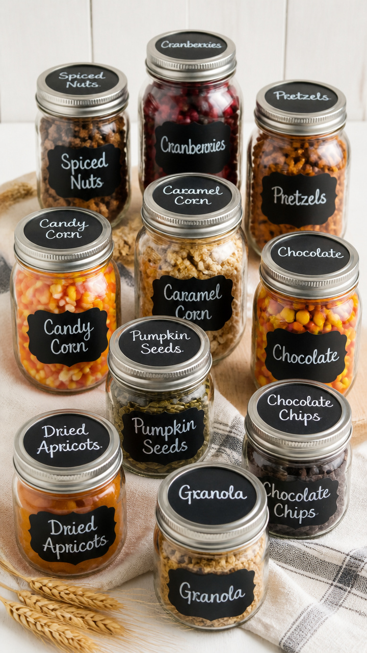 Chalkboard Painted Jar Labels