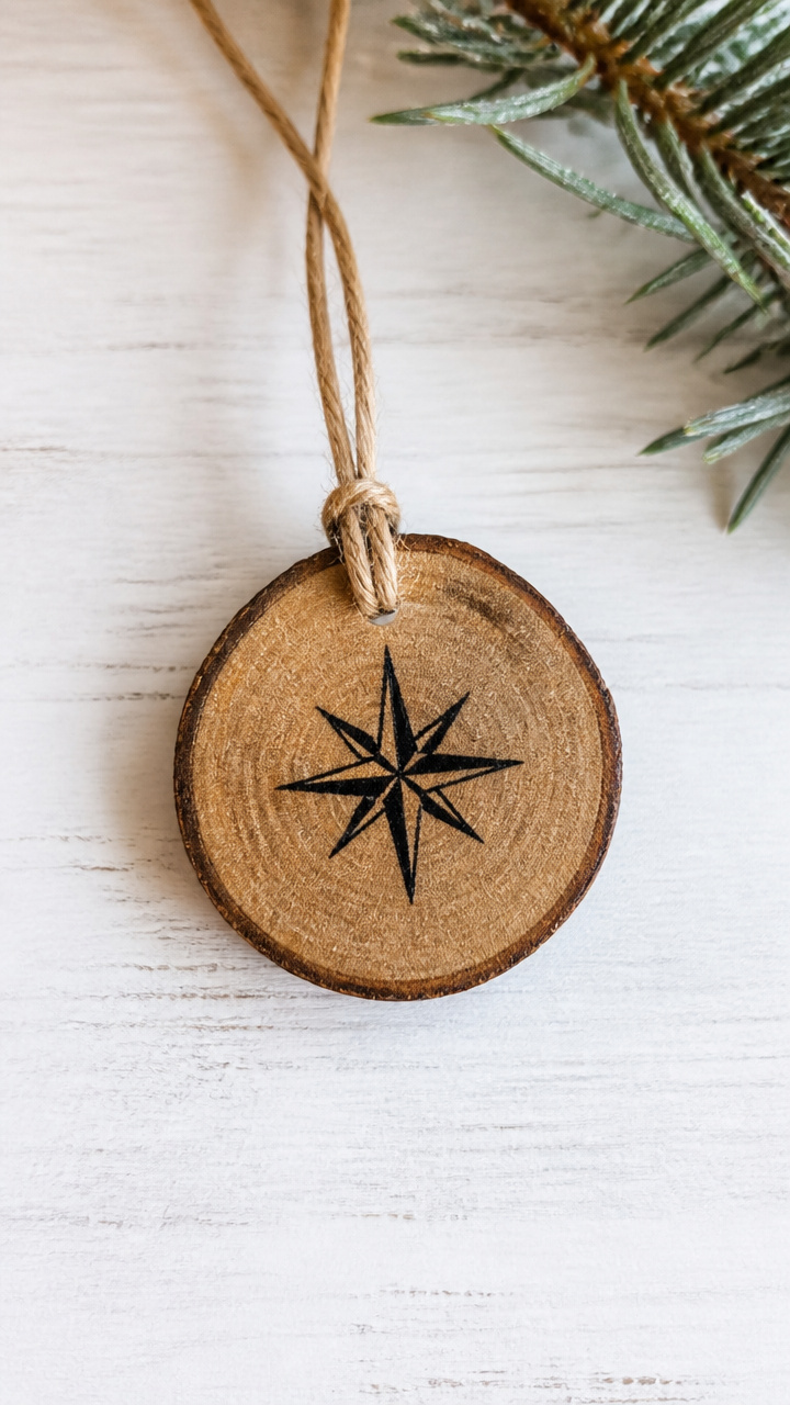 Chalkboard Wood Slice Tag