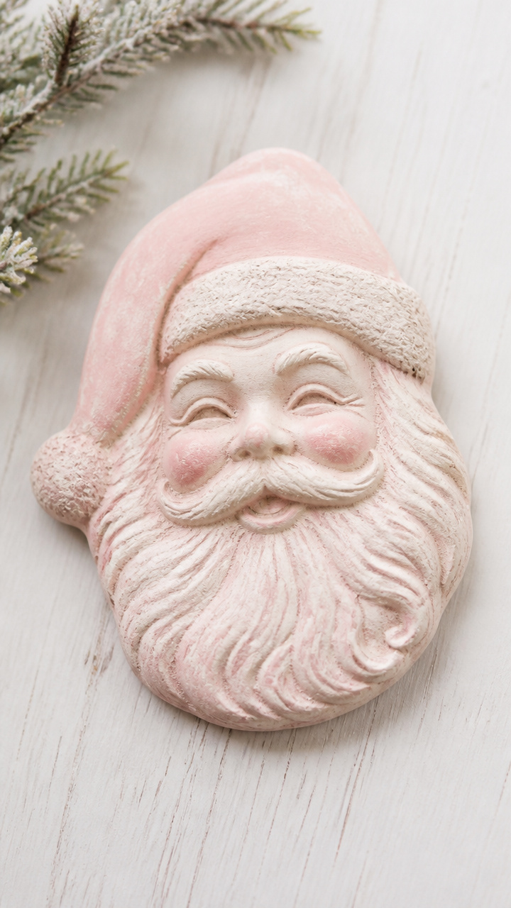 Chalkware Santa Face