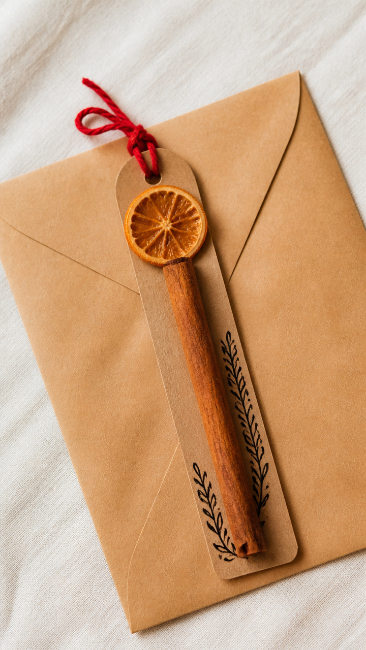 Cinnamon Stick Bookmark Letters