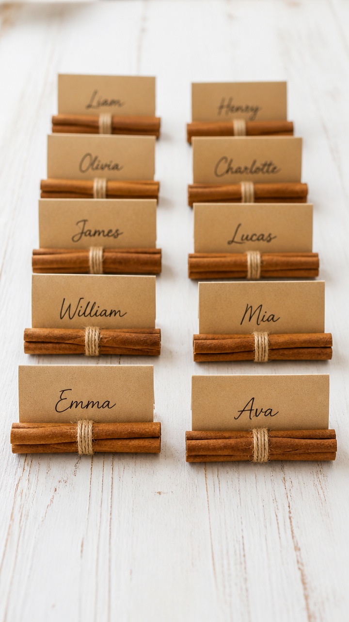 Cinnamon Stick Name Holders
