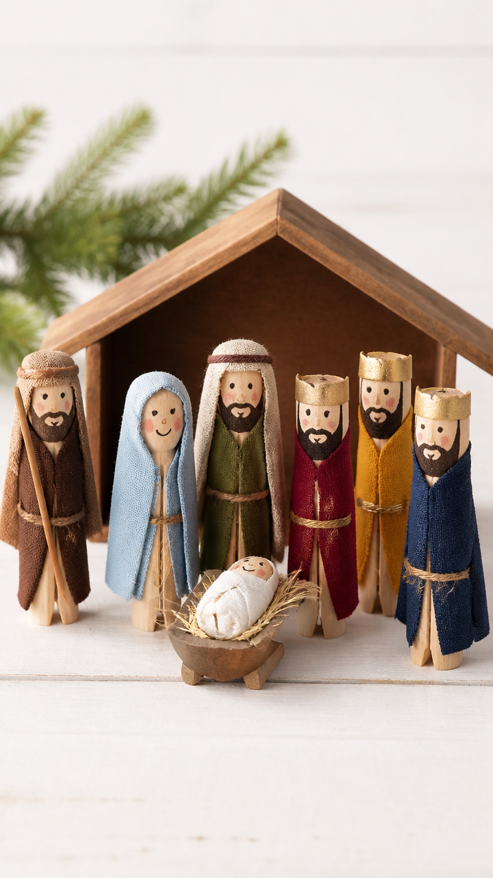 Clothespin Nativity Figures