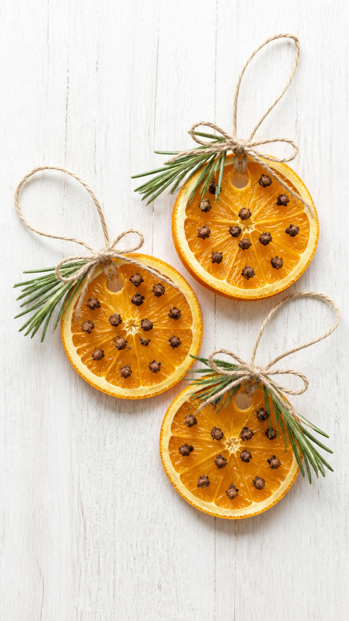 Cloves-Studded Orange Name Tags
