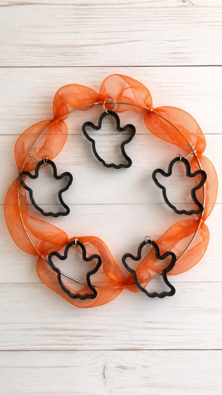Cookie Cutter Ghost Wreath