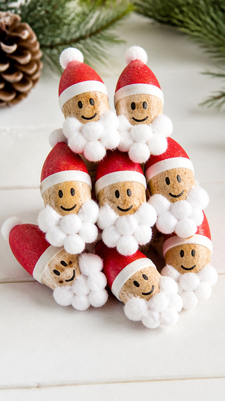 Cork Wine Stopper Santas