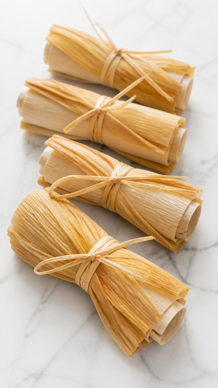 Corn Husk Wrapped Scrolls