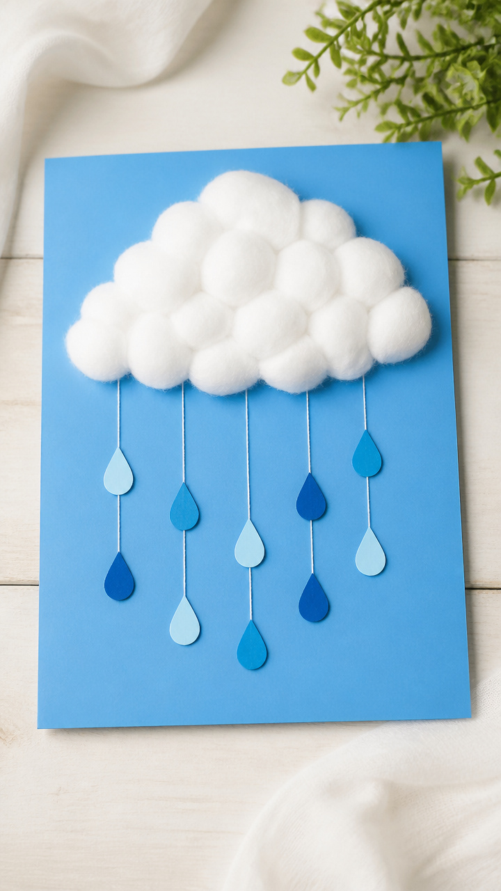 Cotton Ball Cloud Art