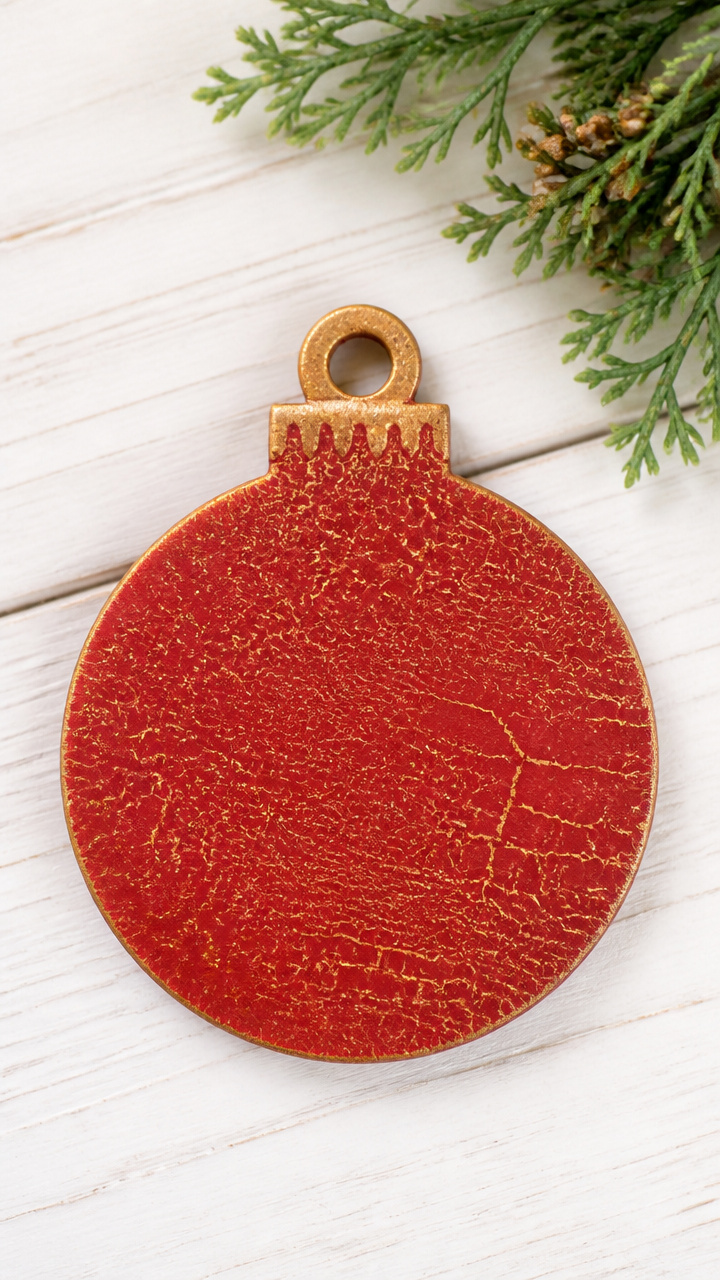 Crackled Paint Ornament Cutouts