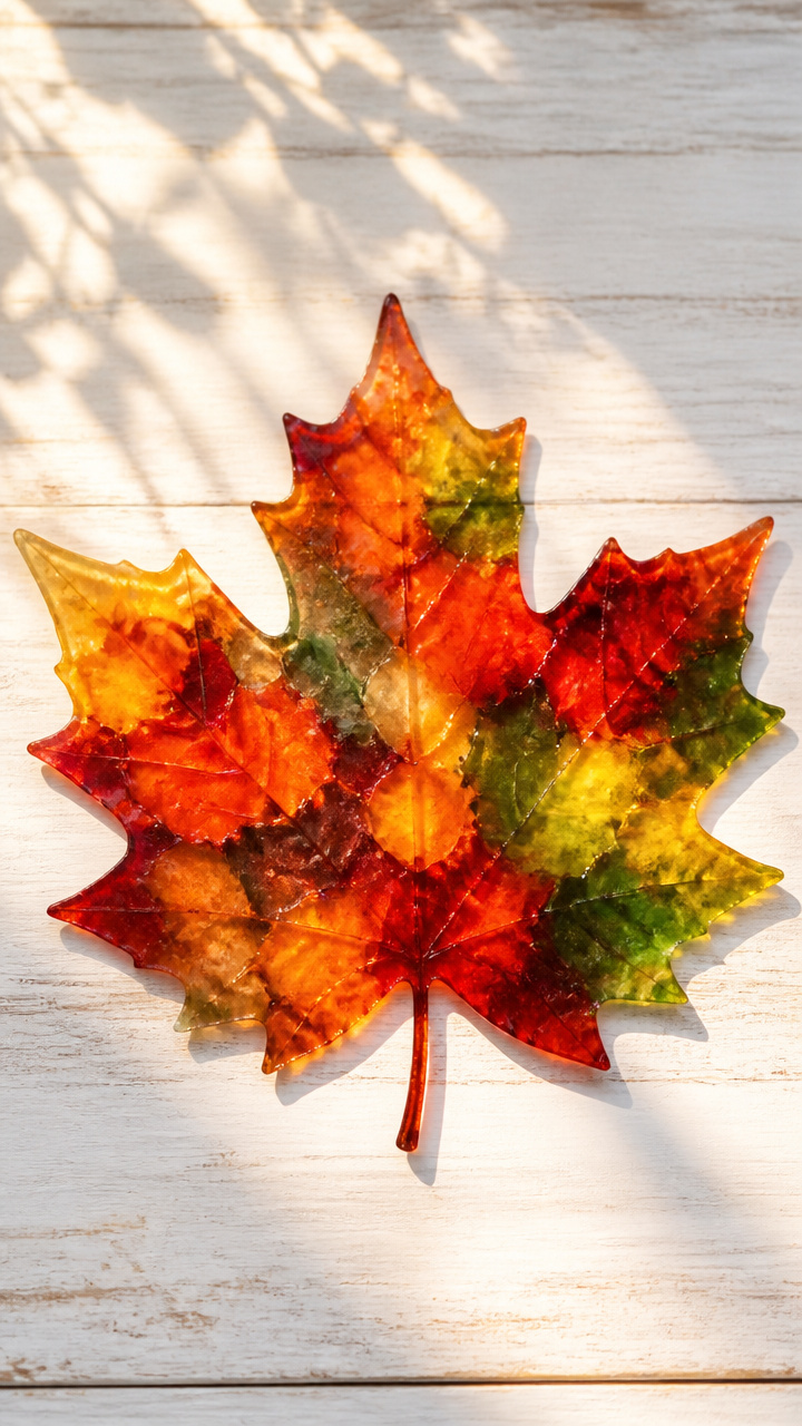 Crayon Leaf Window Art