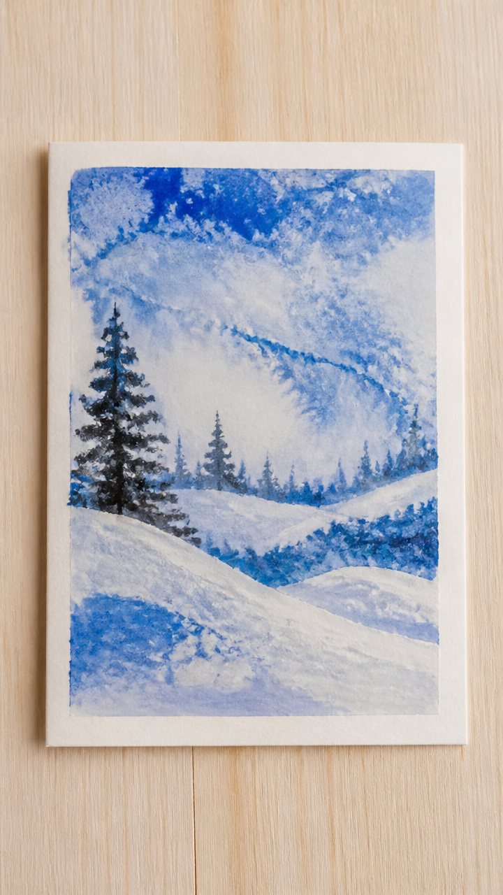 Crayon Melts Snow Scenes